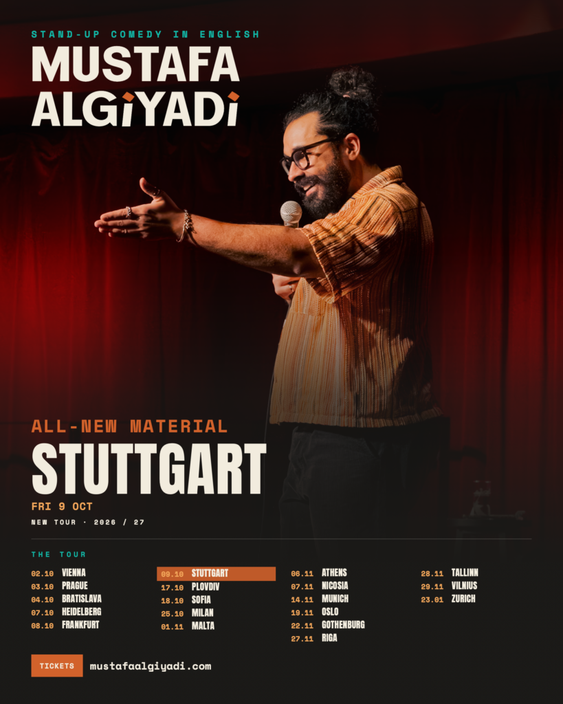 THEATERstuttgart | Mustafa Algiyadi – All New Material | Freitag, 09.10.2026 | 20:00 Uhr | Theater am Olgaeck